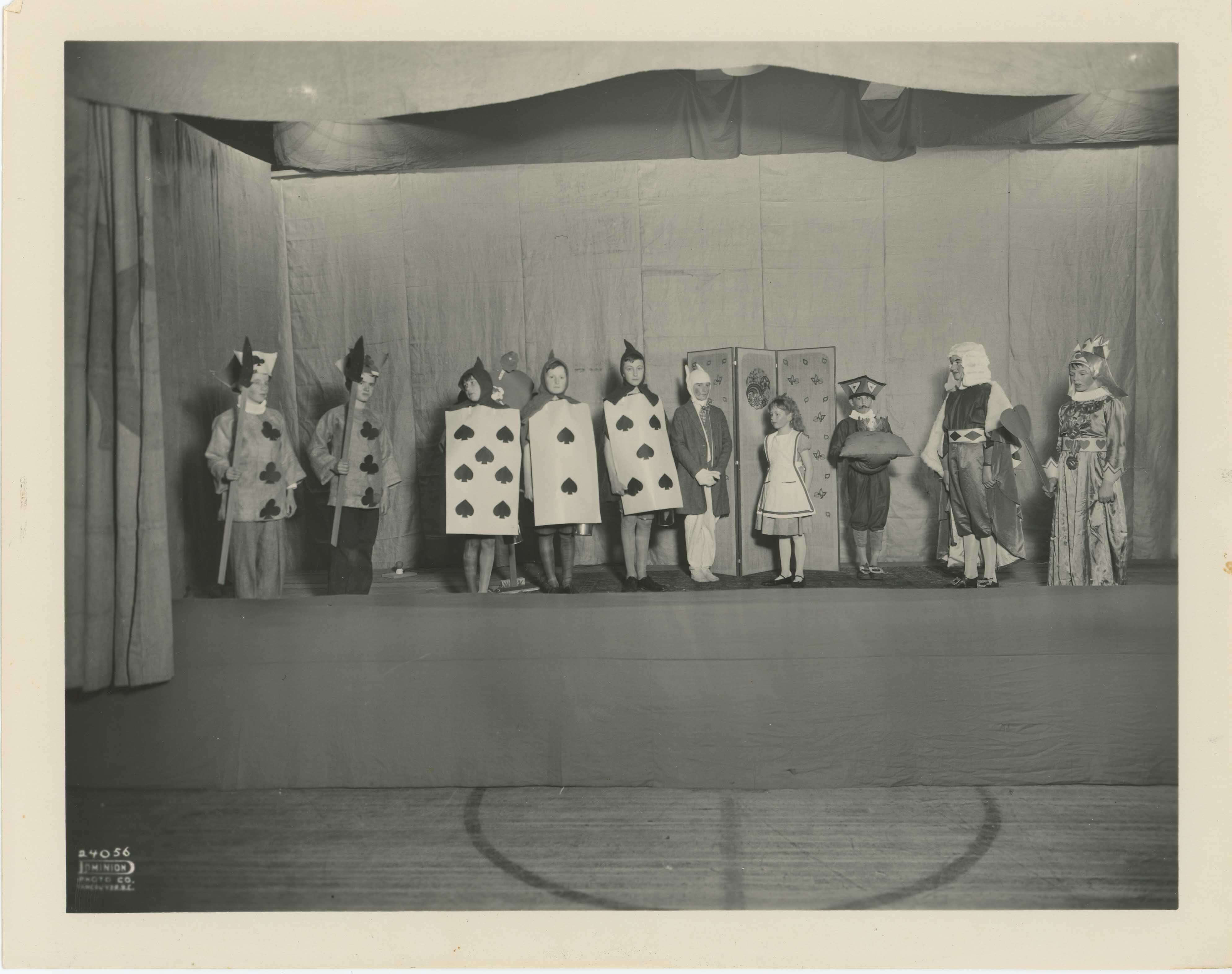 1939 Junior School production of Alice in Wonderland