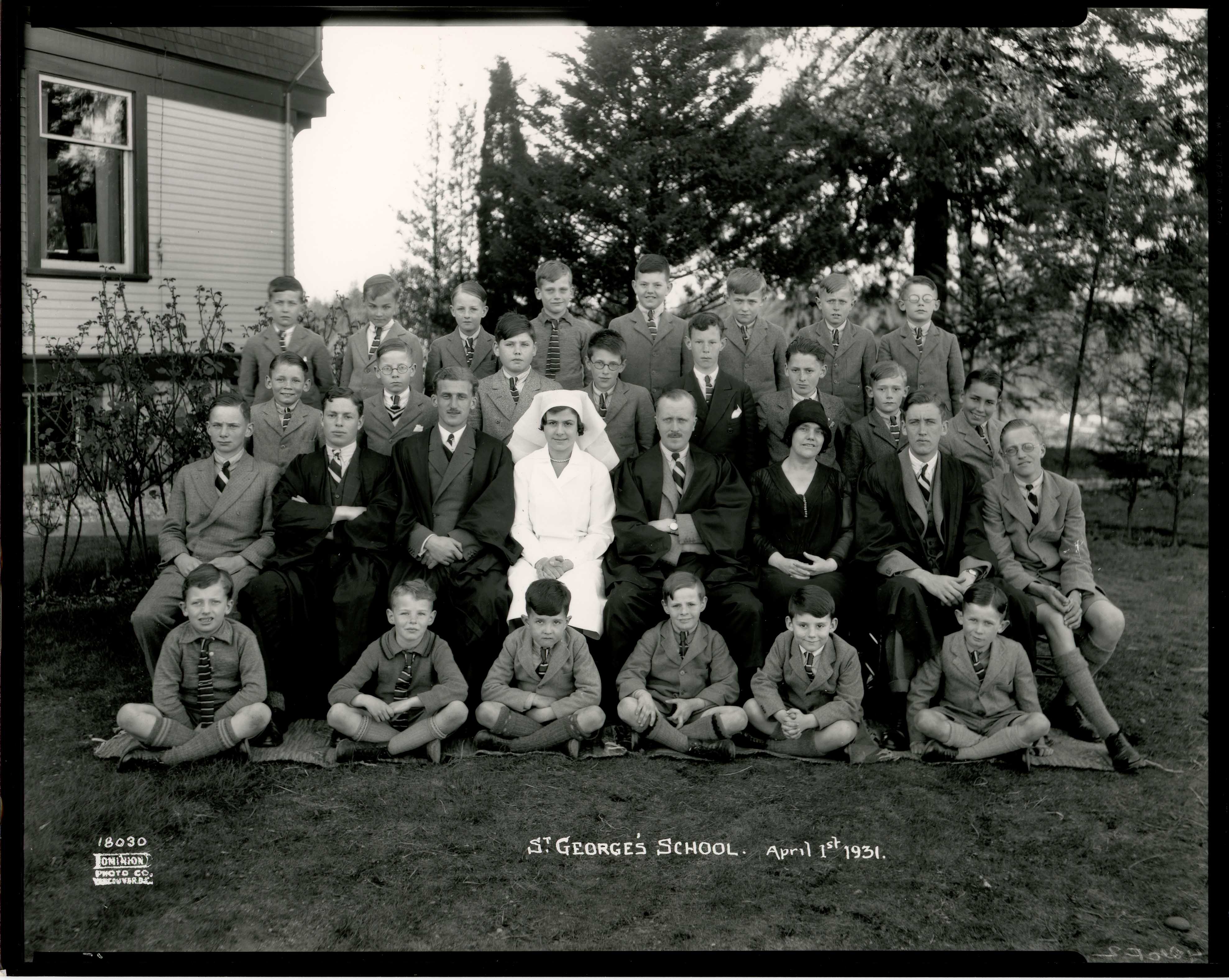 The first school class picture taken in April 1931