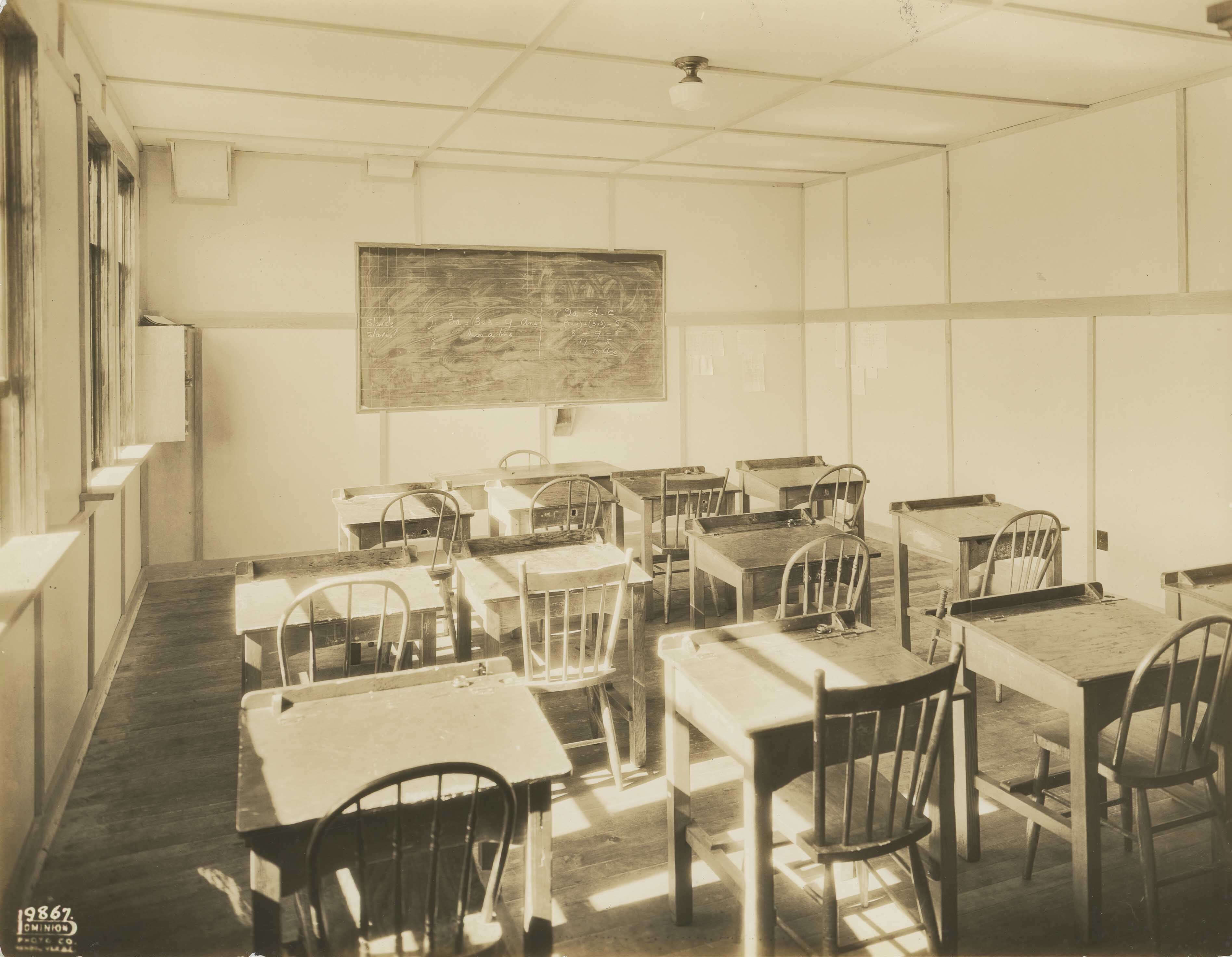 A classroom in the 1933 original farmhouse building